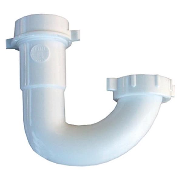 Larsen Supply Co Larsen Supply 03-4227 PVC Lavatory Drain Sink Trap J Bend; White 661506 - main